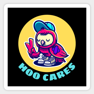 Hoo Cares | Owl Pun Magnet